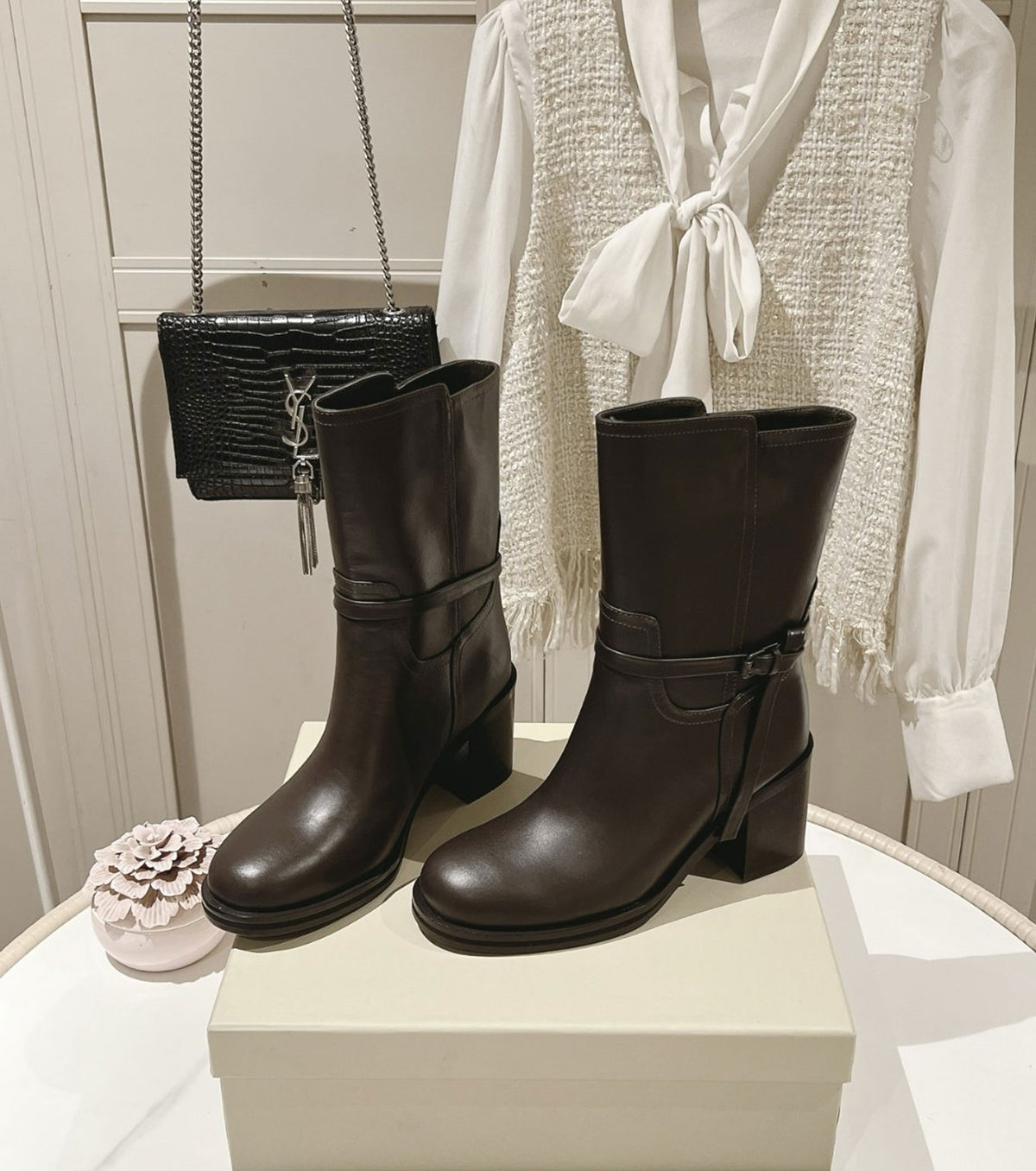 Leather boots