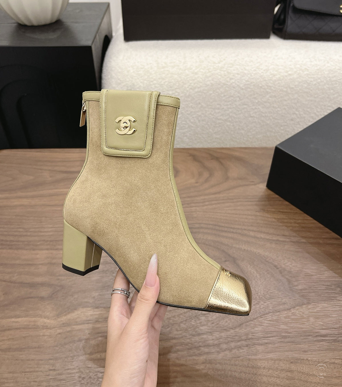 Suede ankle boots