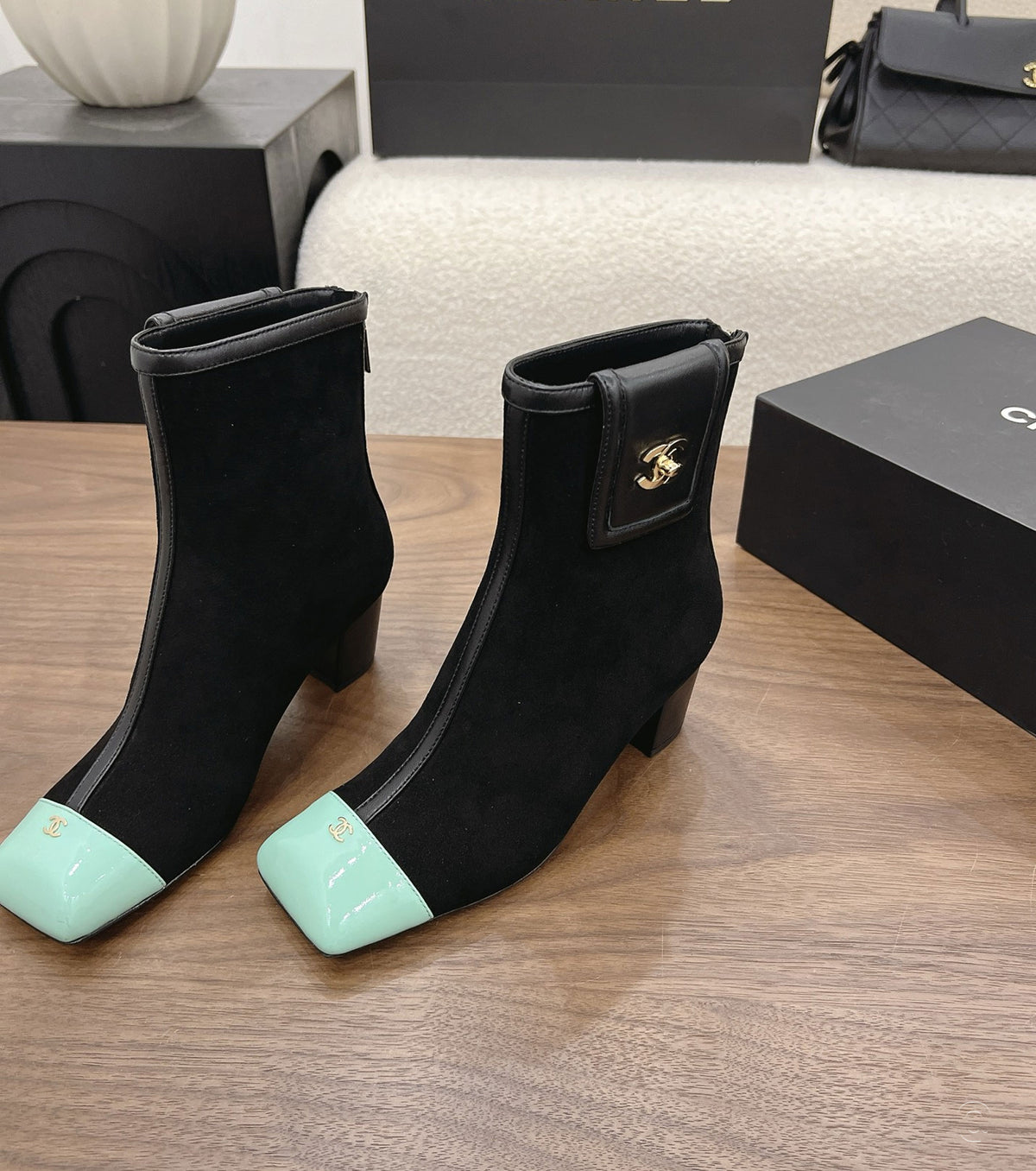 Suede ankle boots