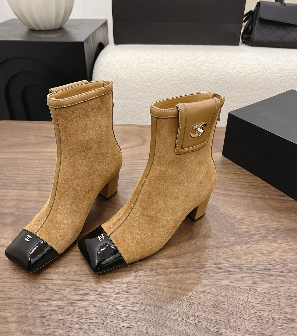 Suede ankle boots