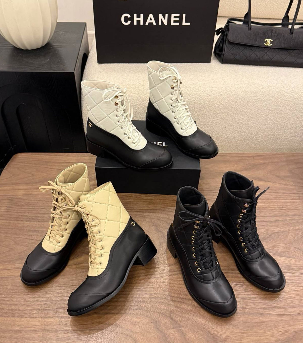 Leather boots