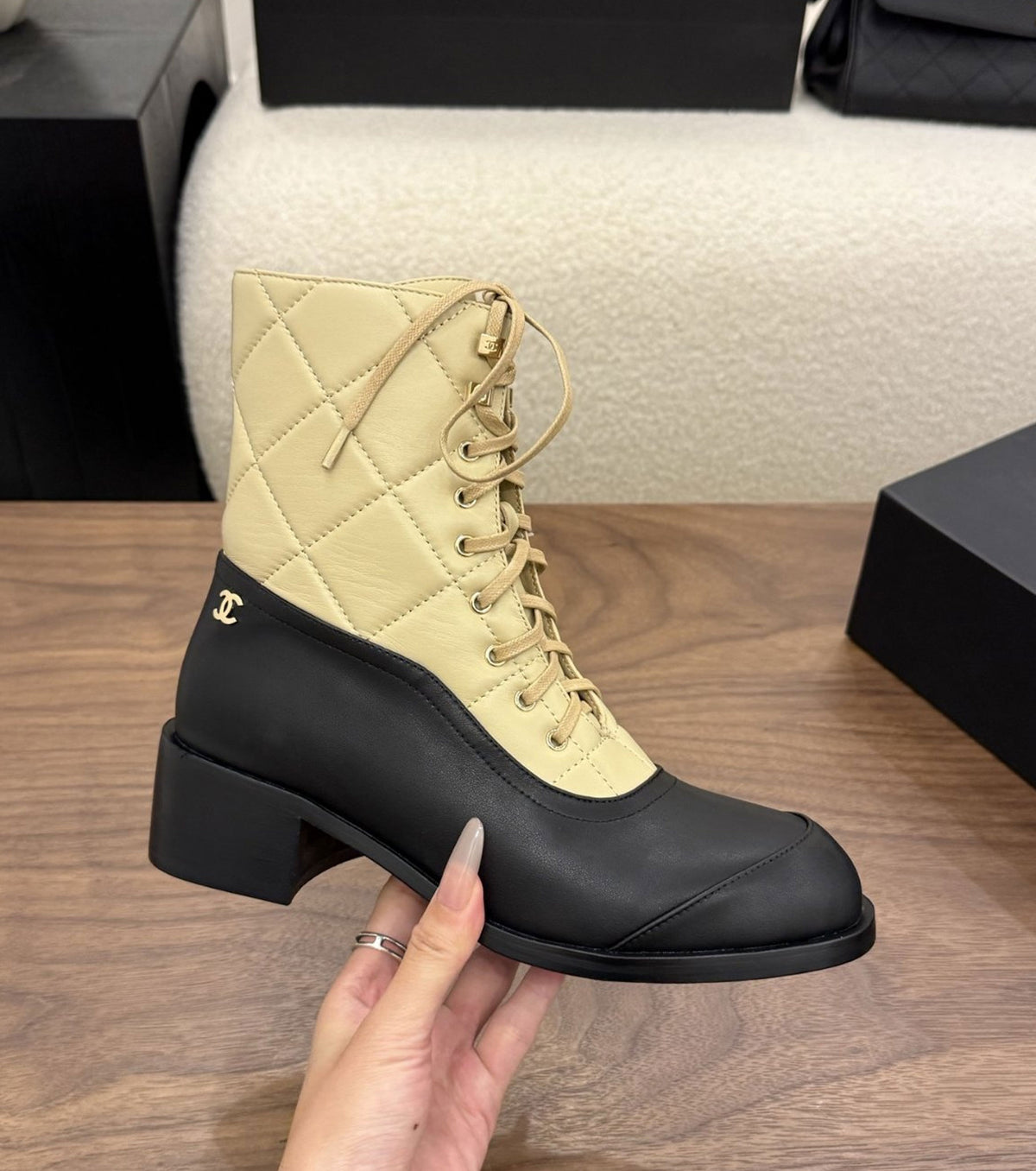 Leather boots