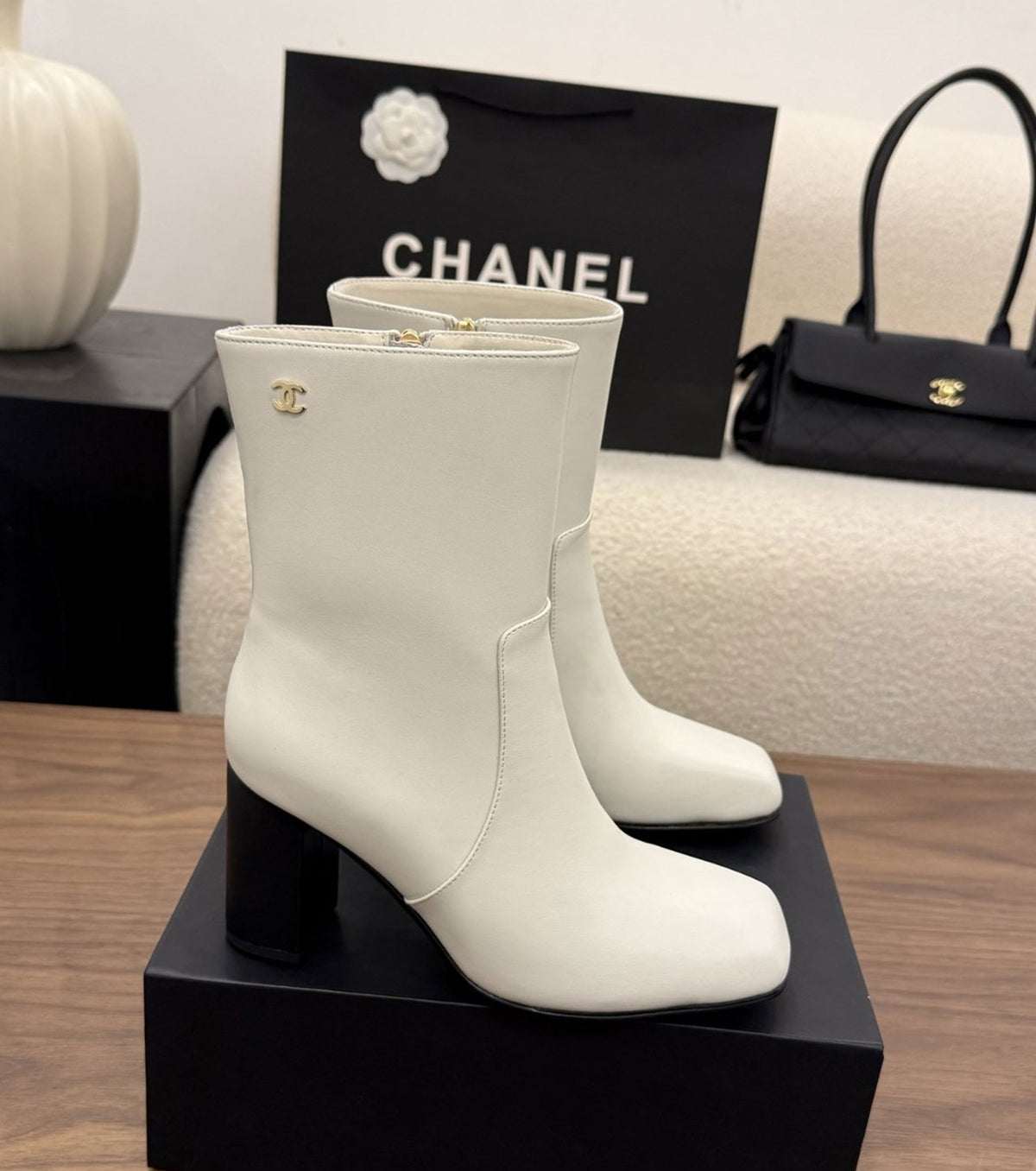 Leather boots