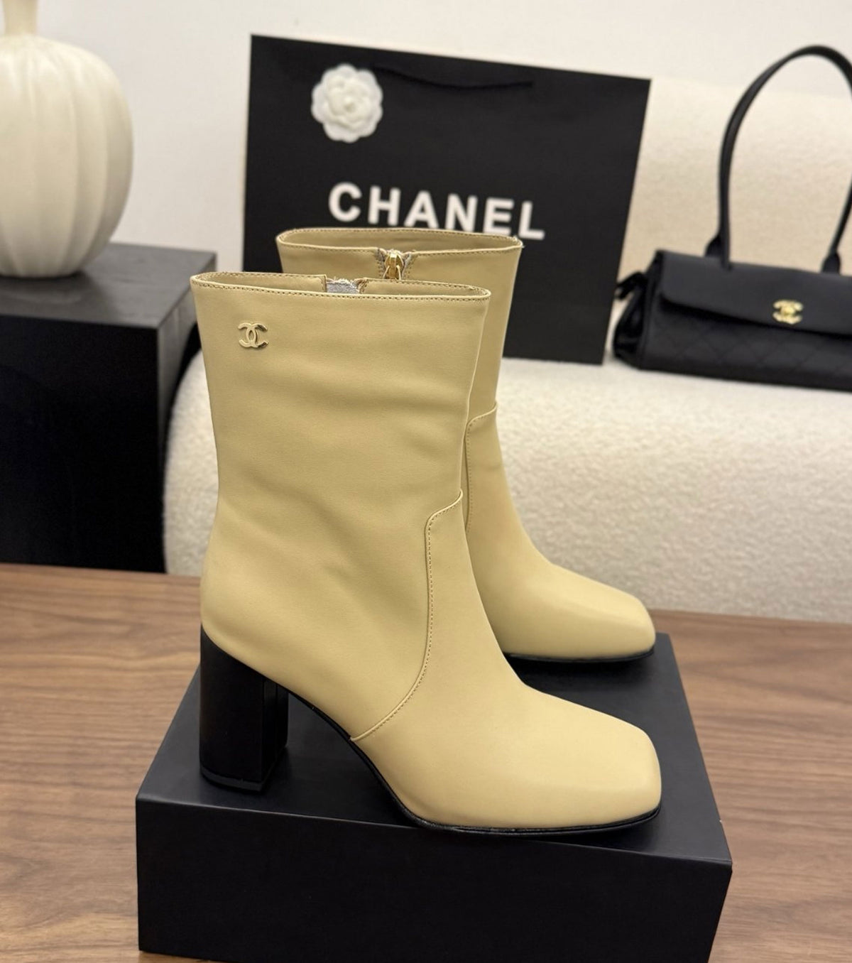 Leather boots
