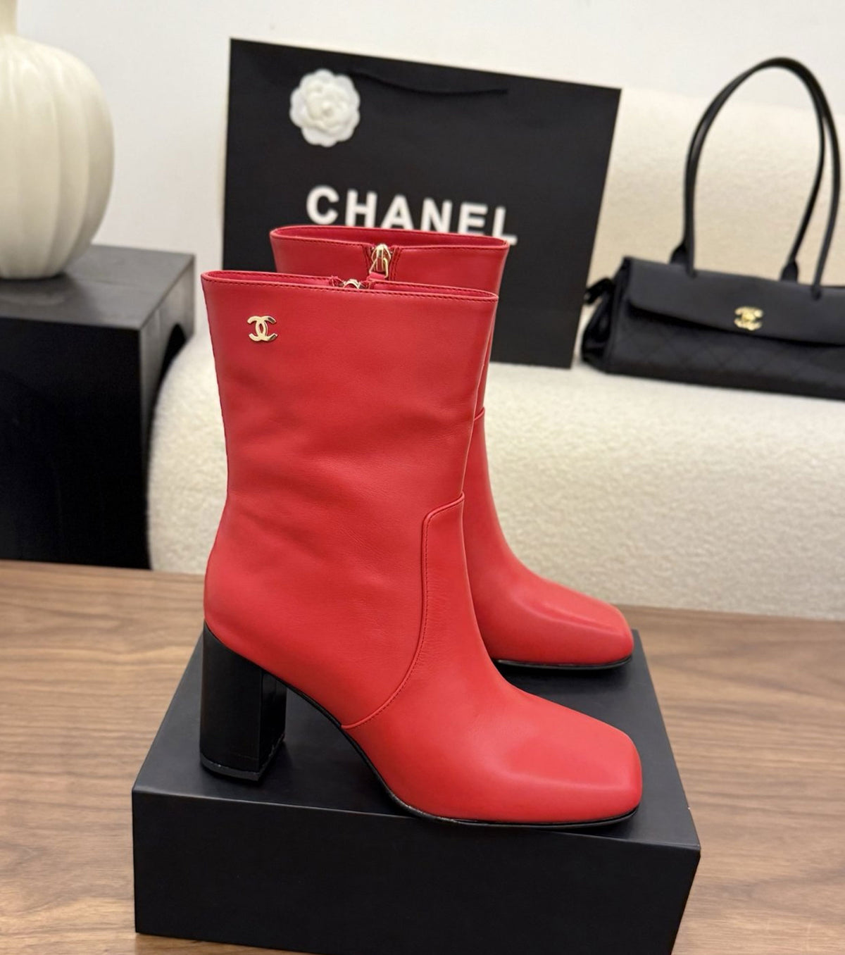 Leather boots