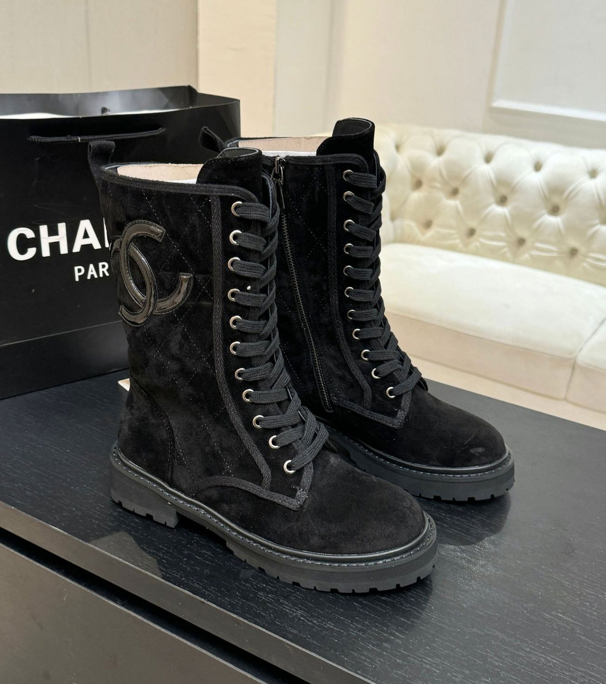Leather boots