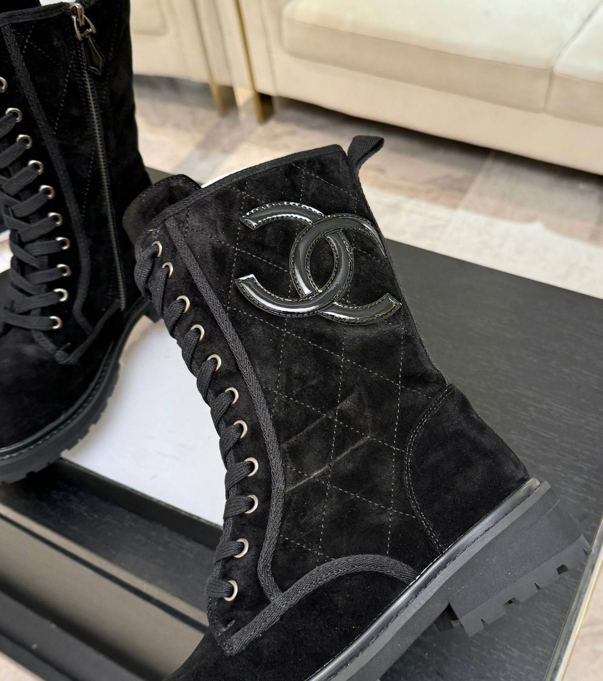 Leather boots