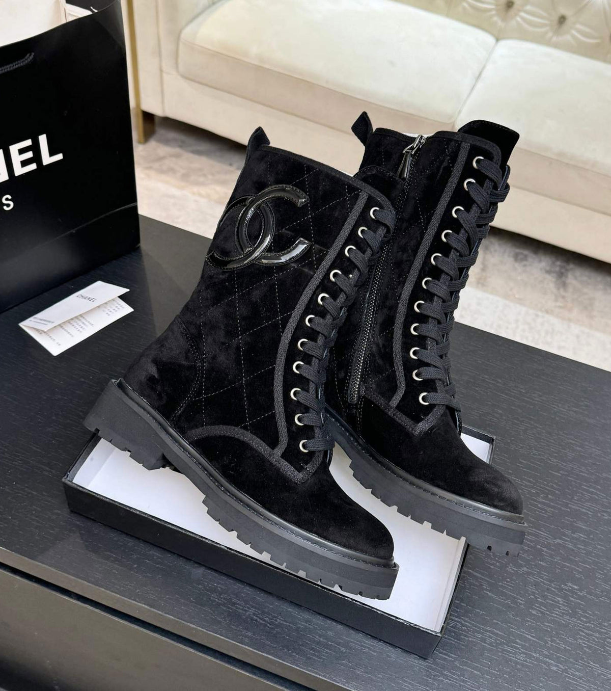 Leather boots