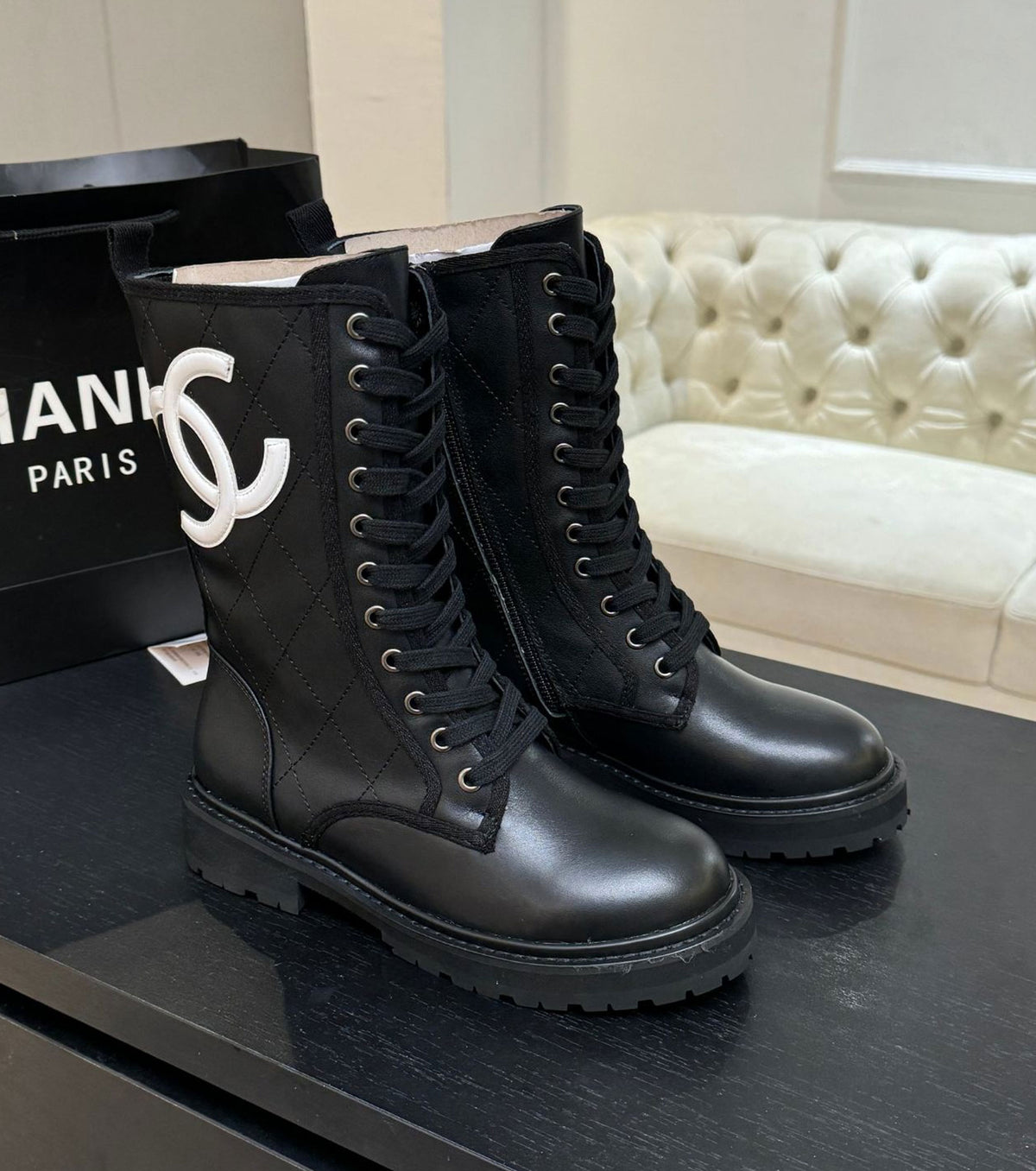 Leather boots