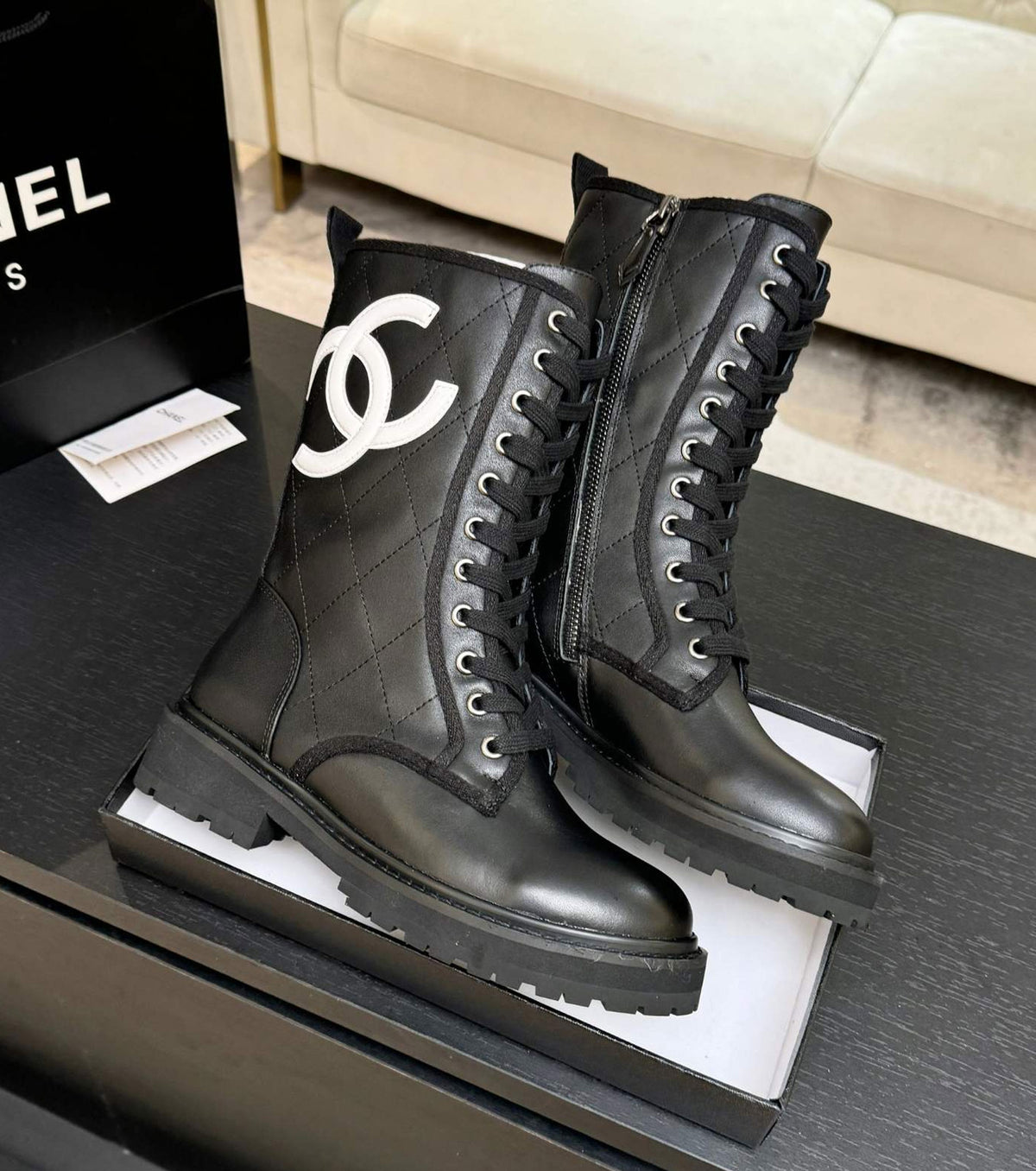 Leather boots