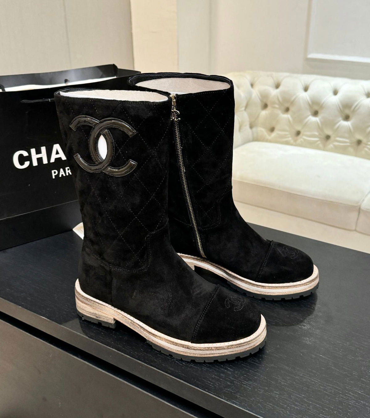 Leather boots