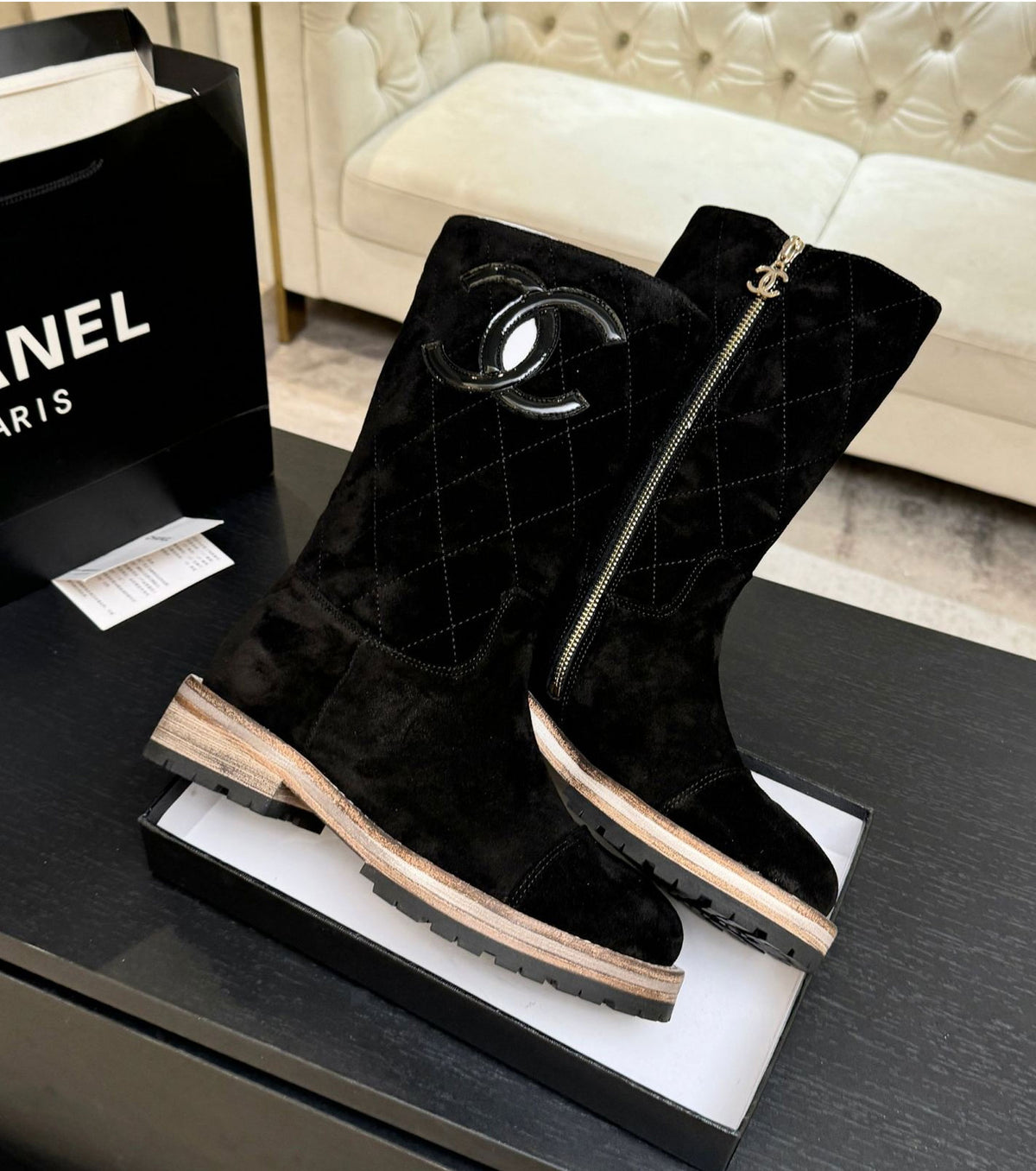 Leather boots