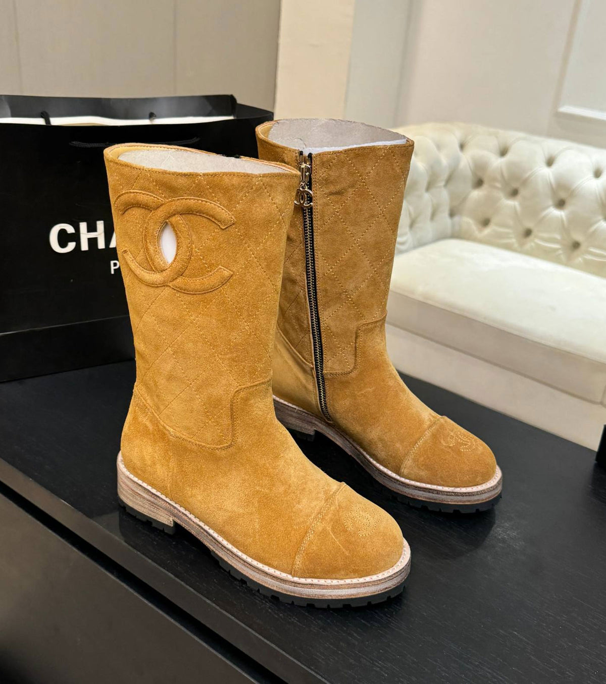 Leather boots