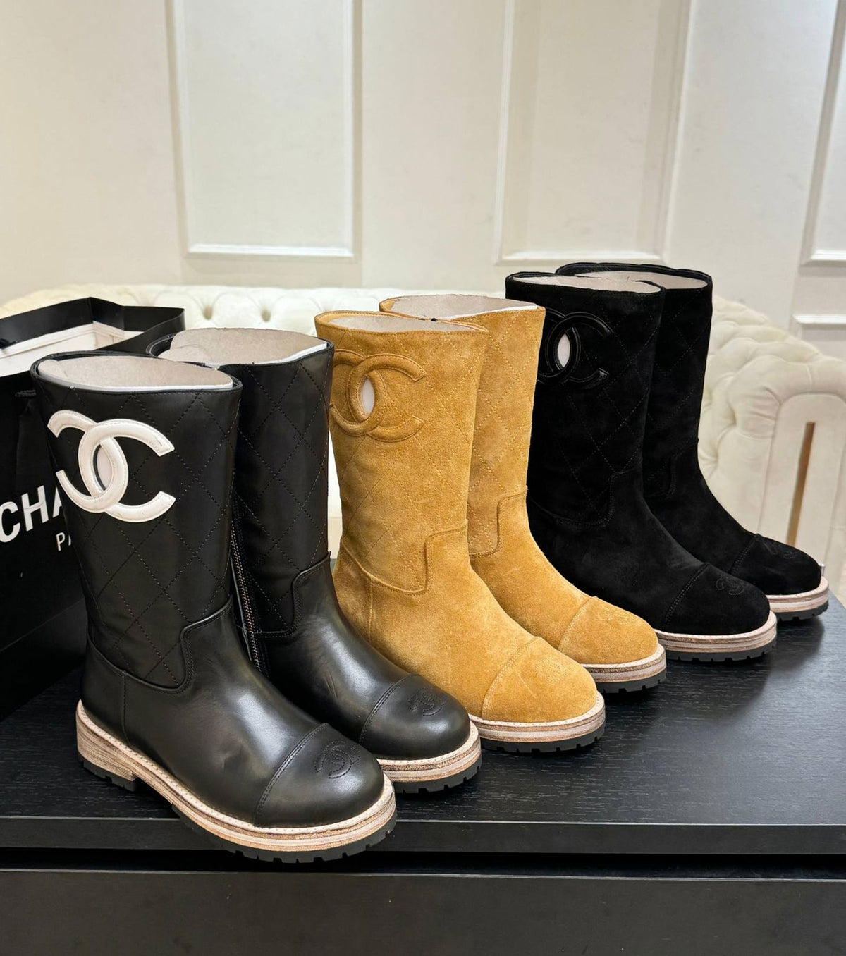 Leather boots