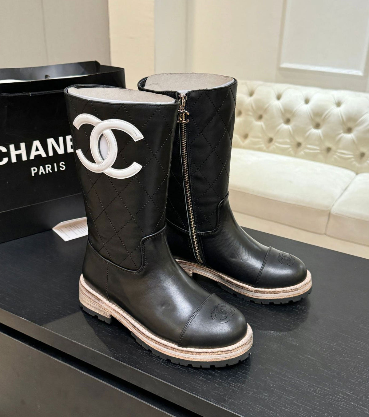 Leather boots