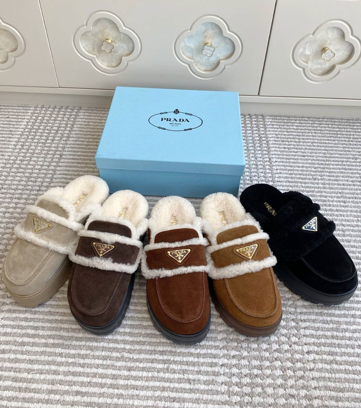 Suede Mules