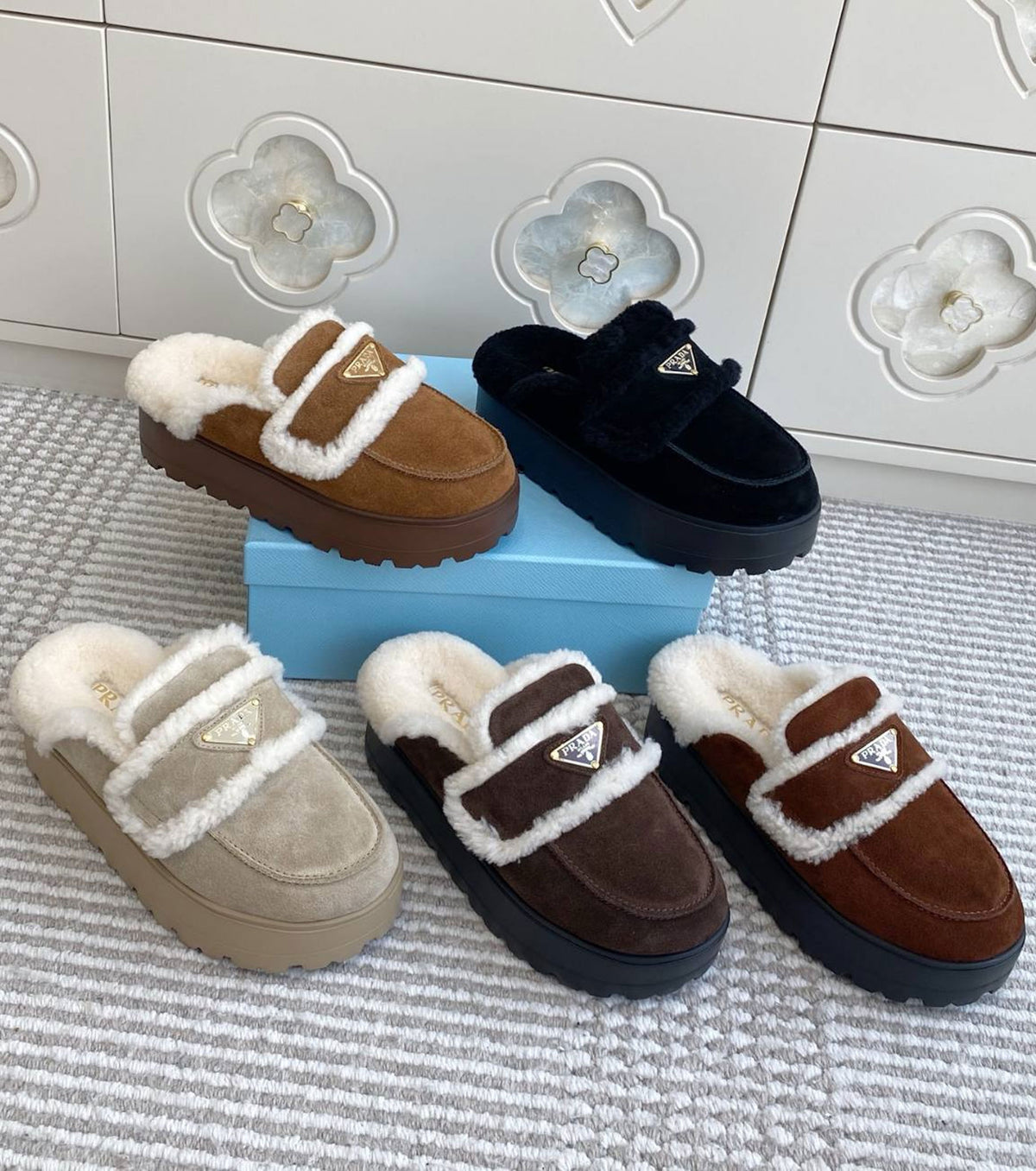Suede Mules