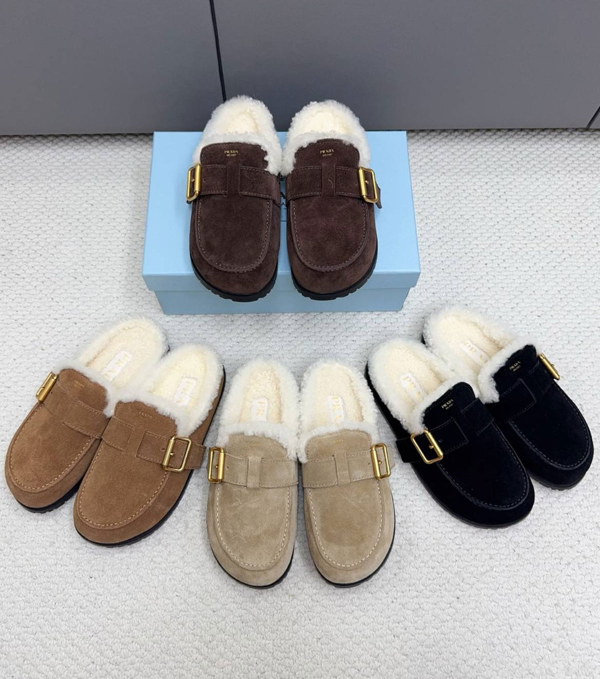 Suede Mules
