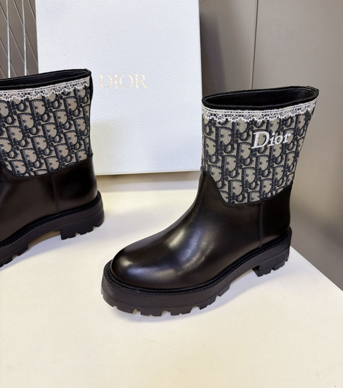 Leather boots