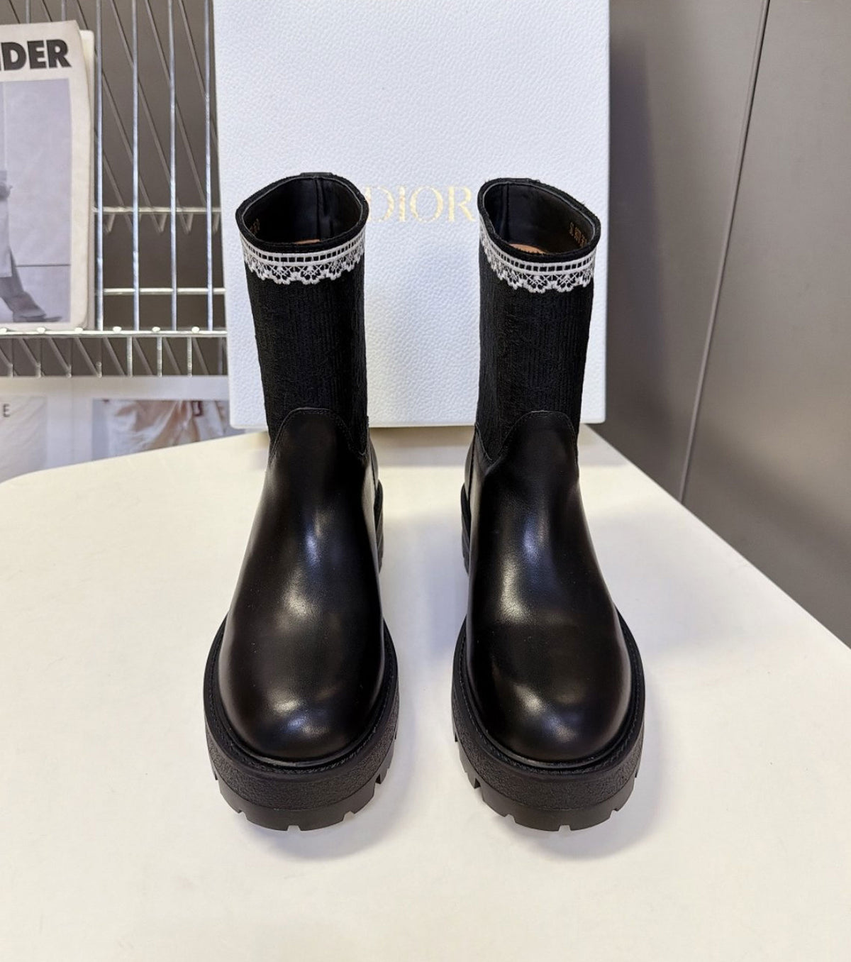 Leather boots