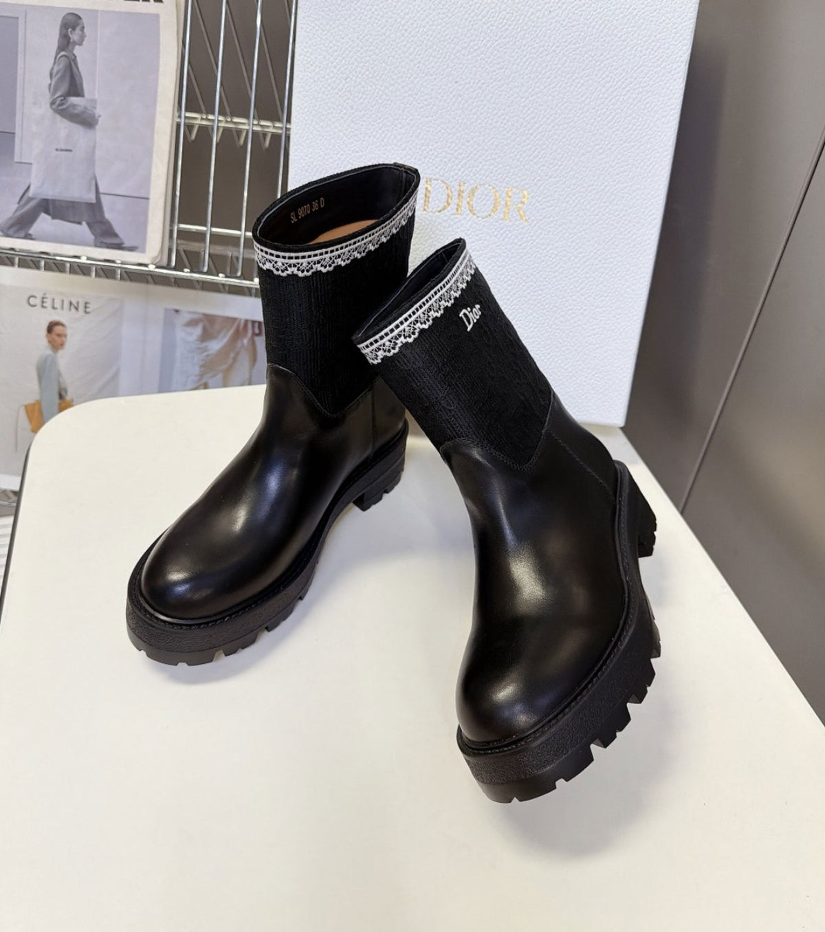 Leather boots