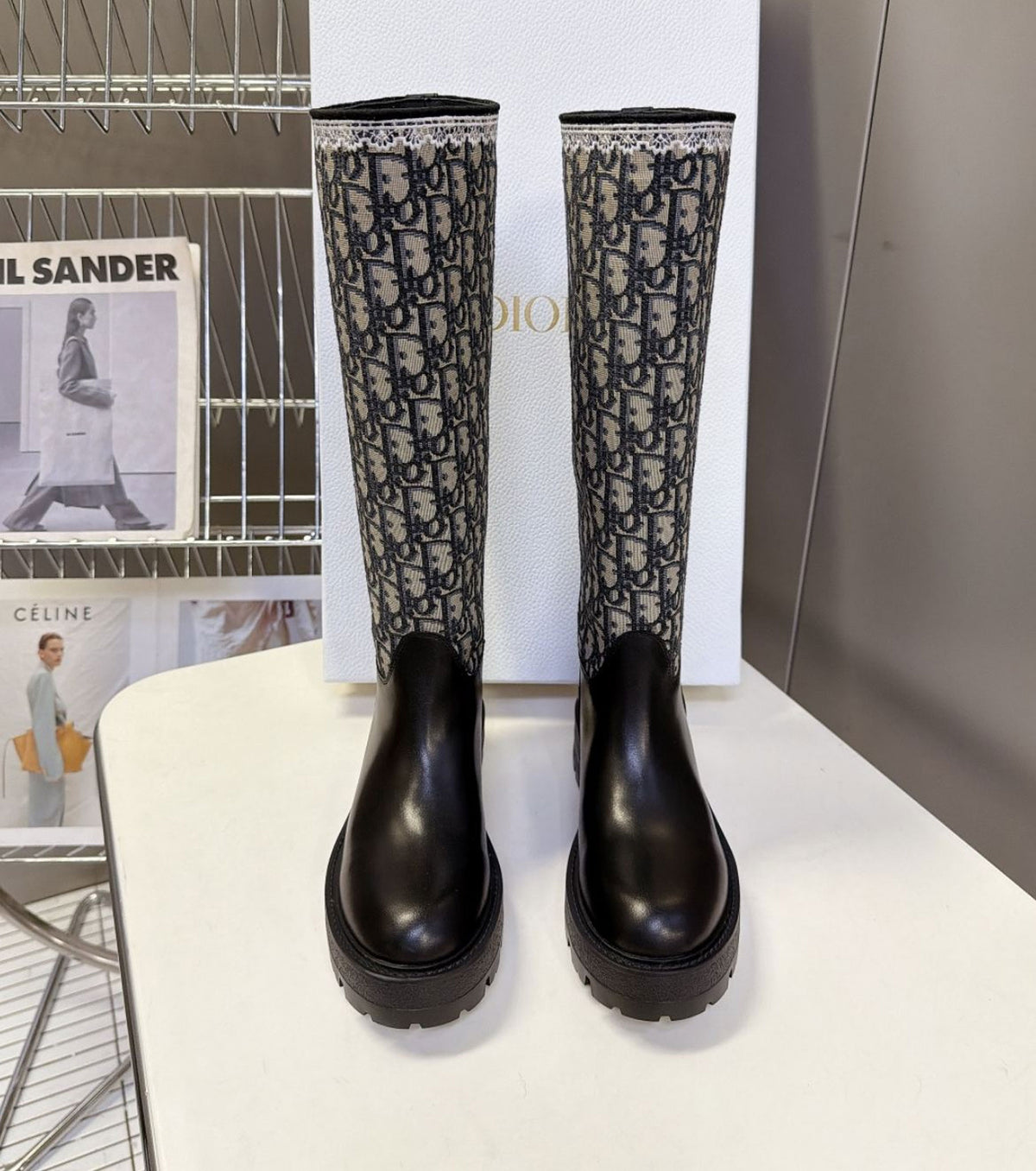 Leather boots