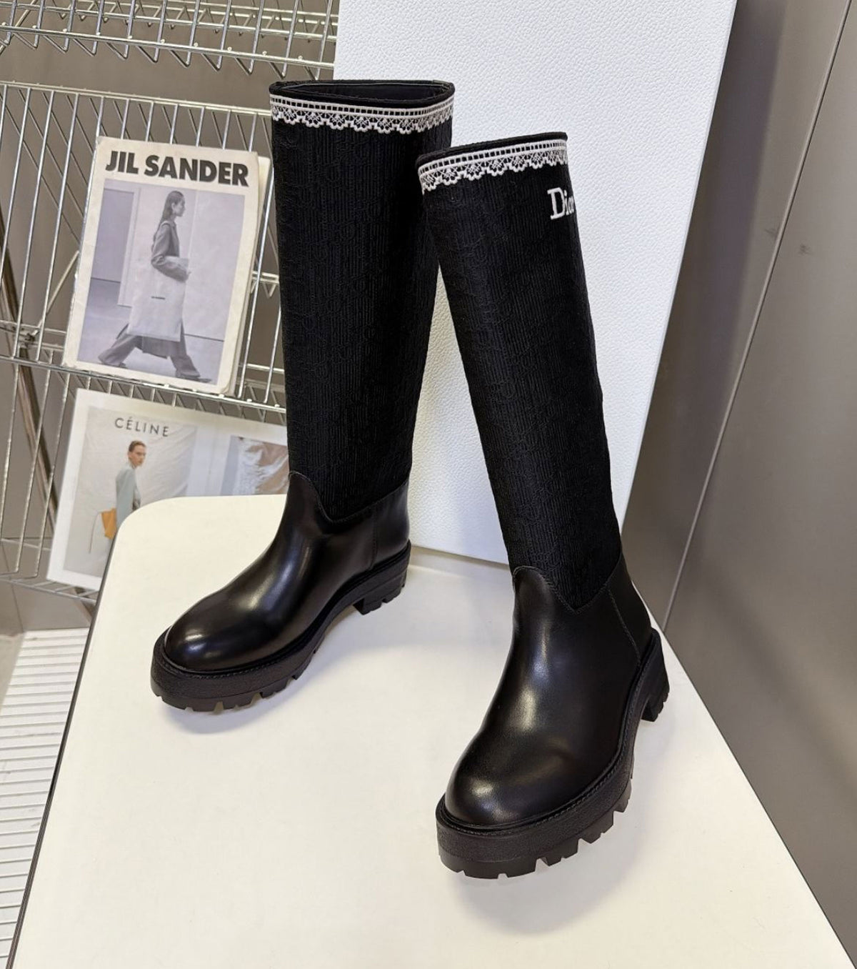 Leather boots