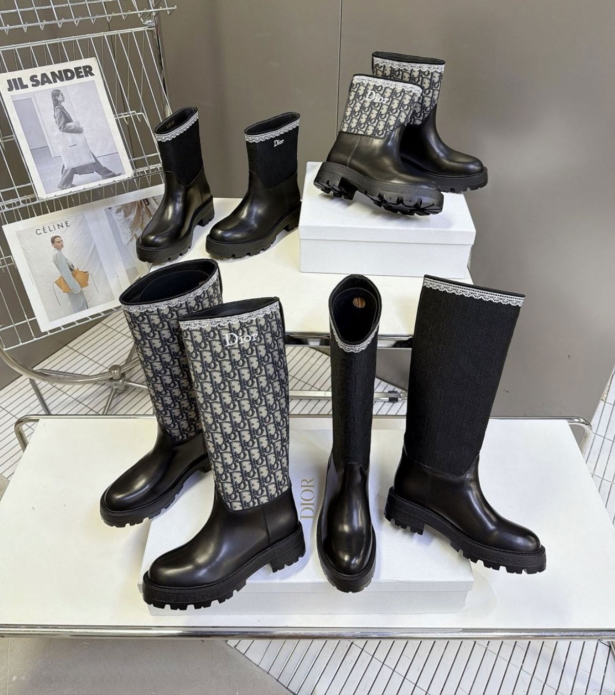 Leather boots
