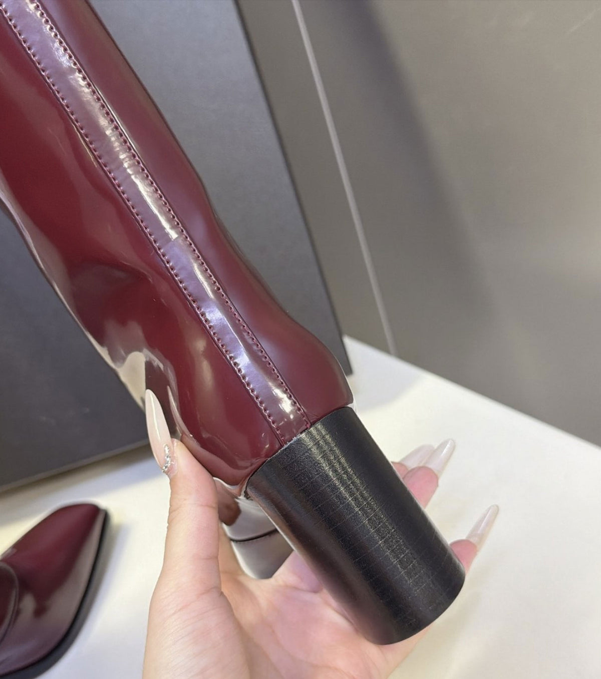 Leather boots