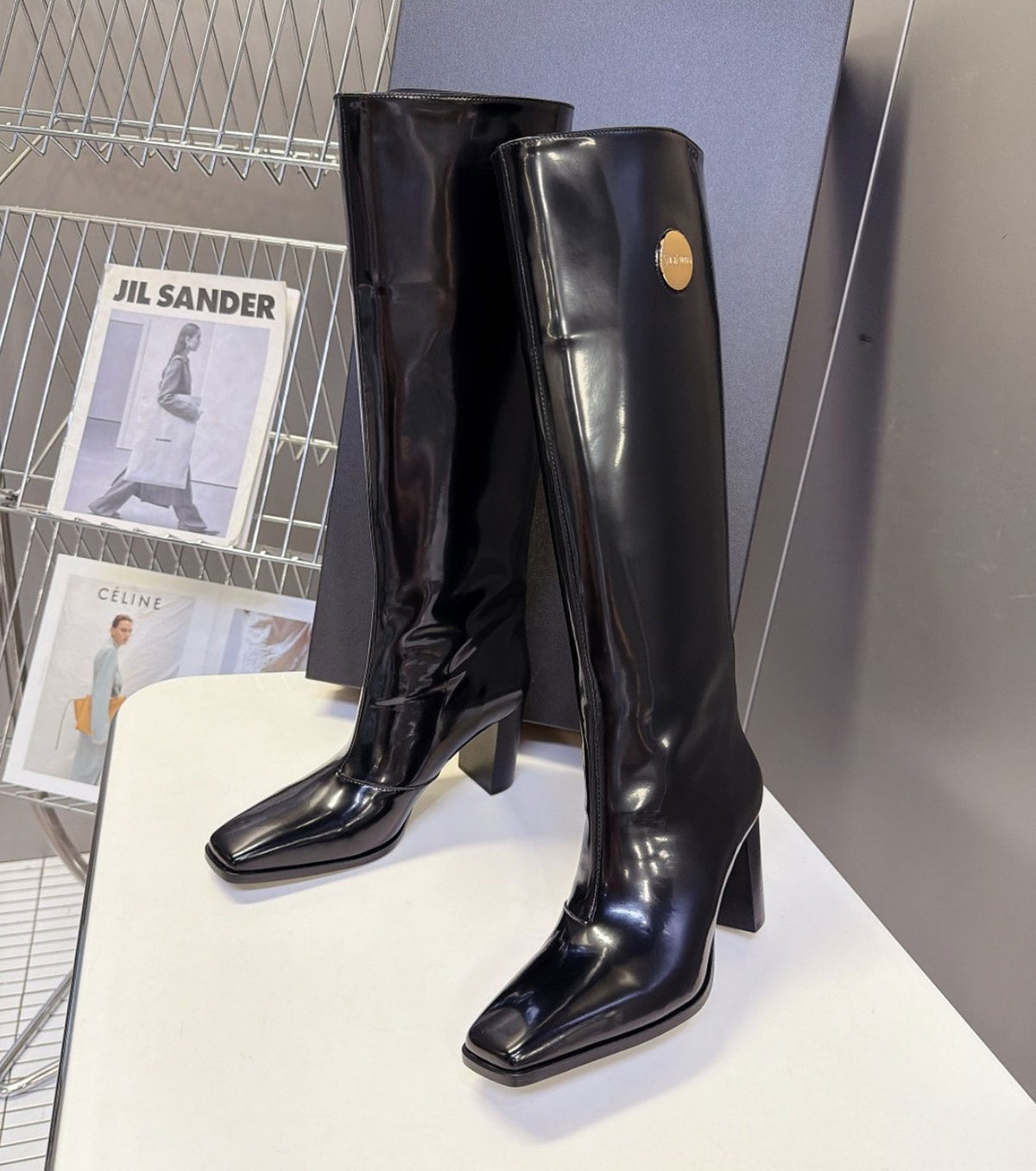 Leather boots