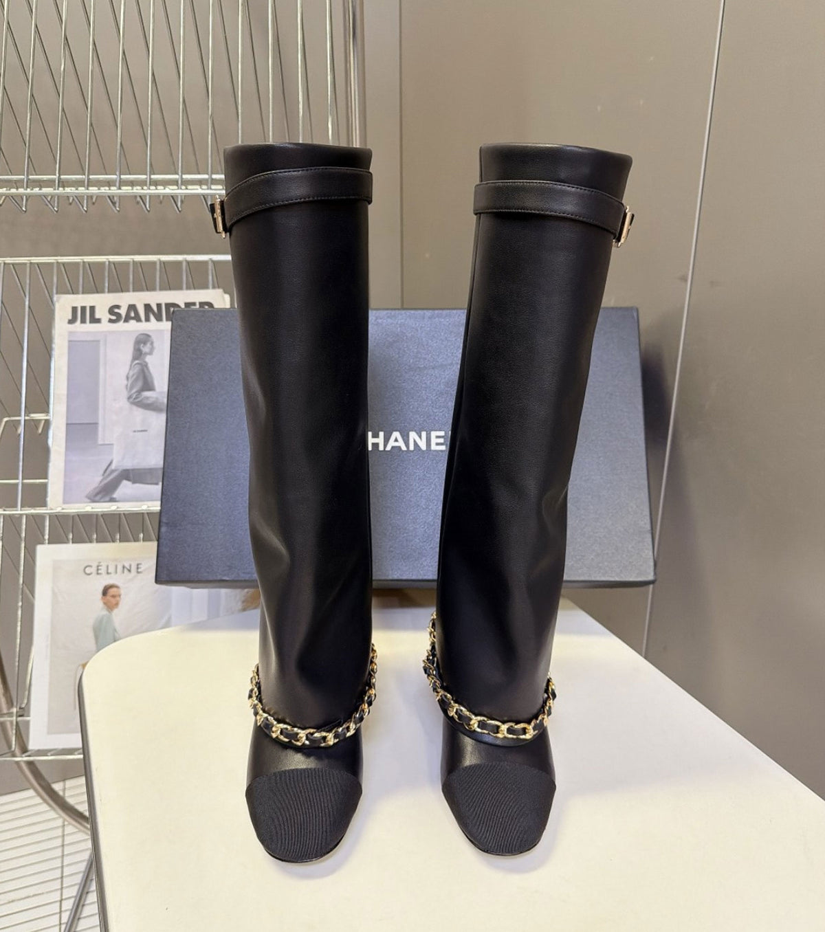 Leather boots