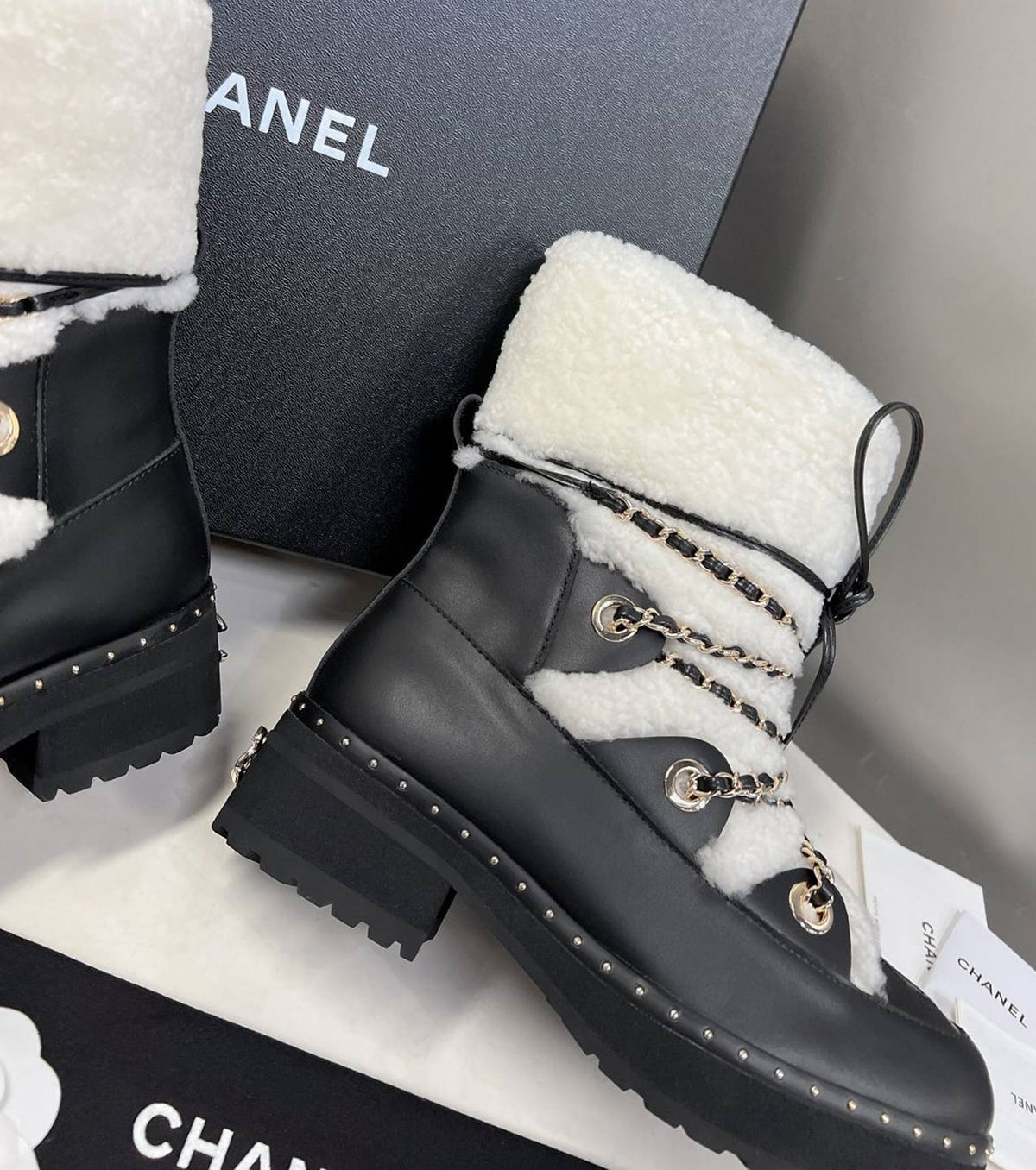 Leather boots