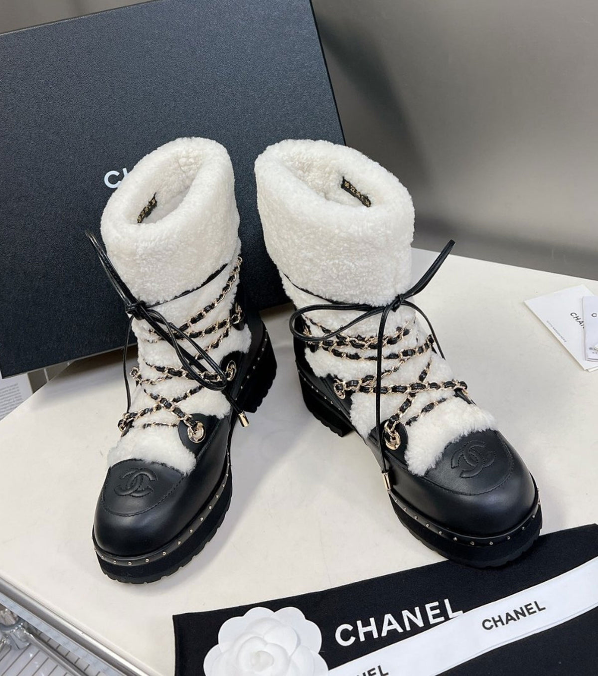 Leather boots