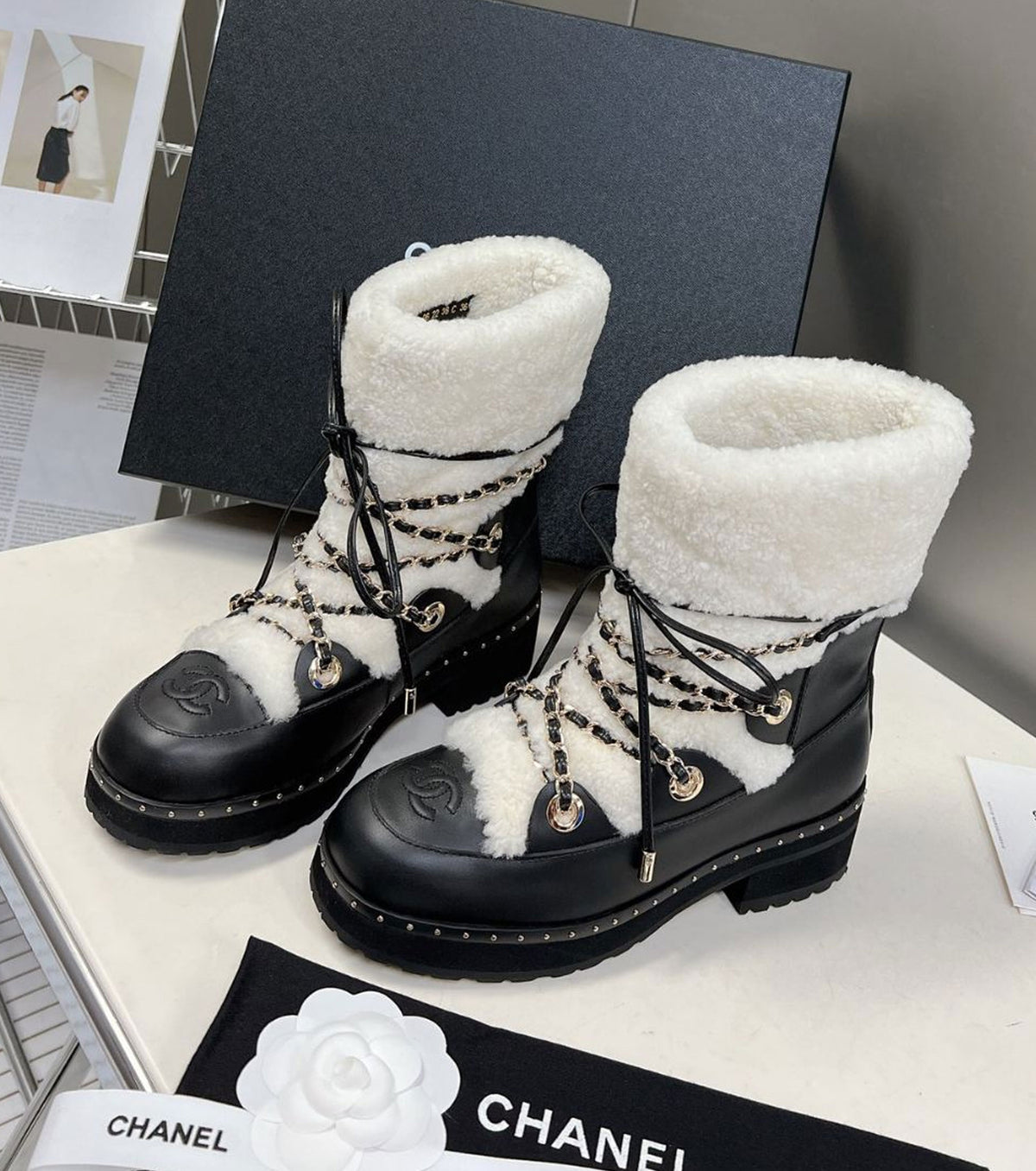 Leather boots