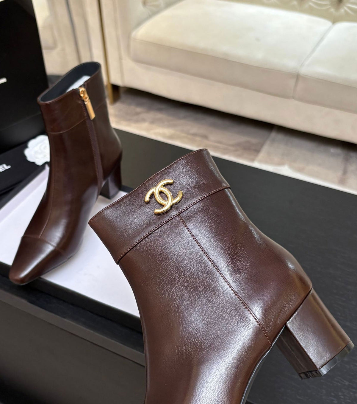 Leather boots