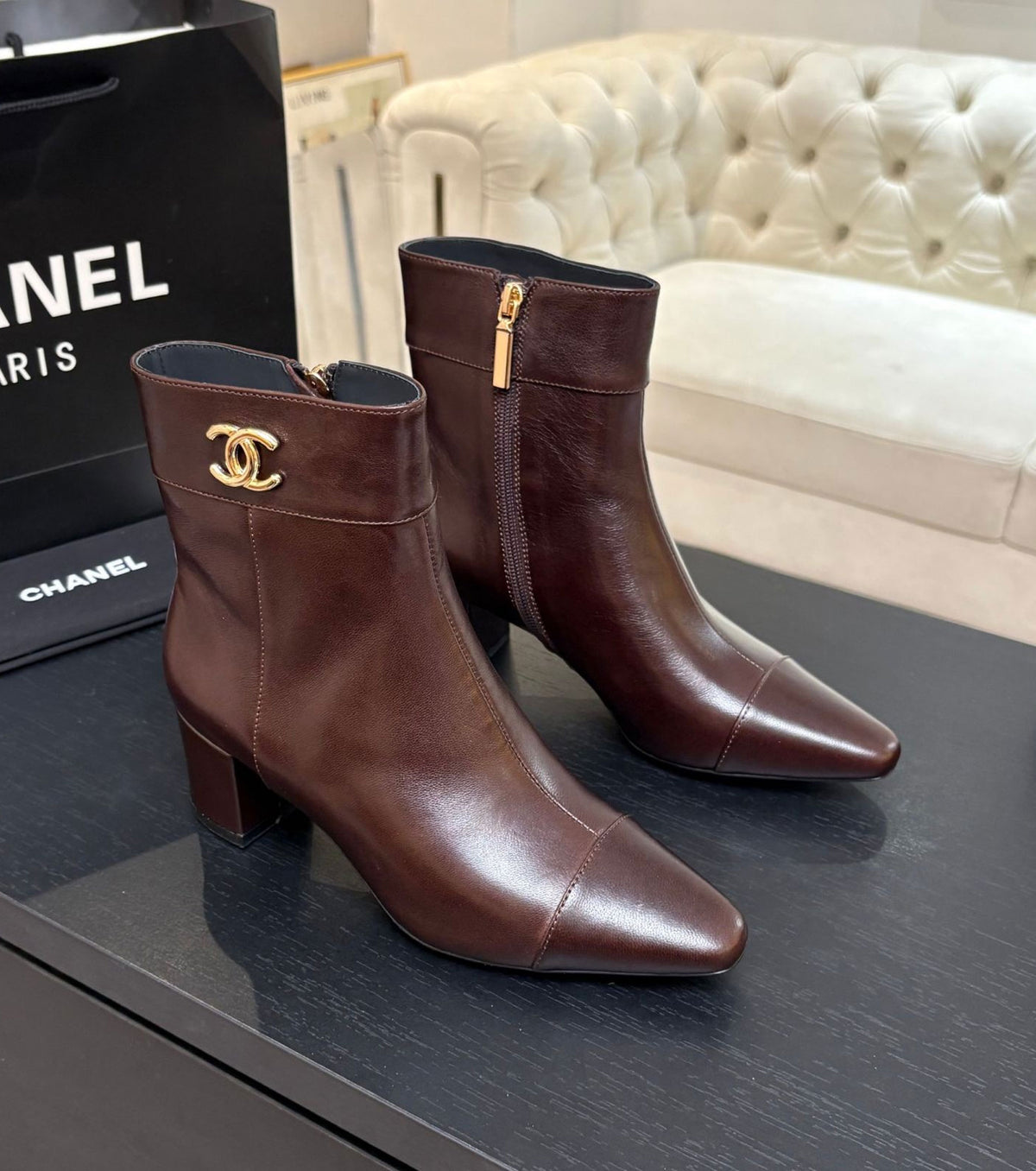 Leather boots
