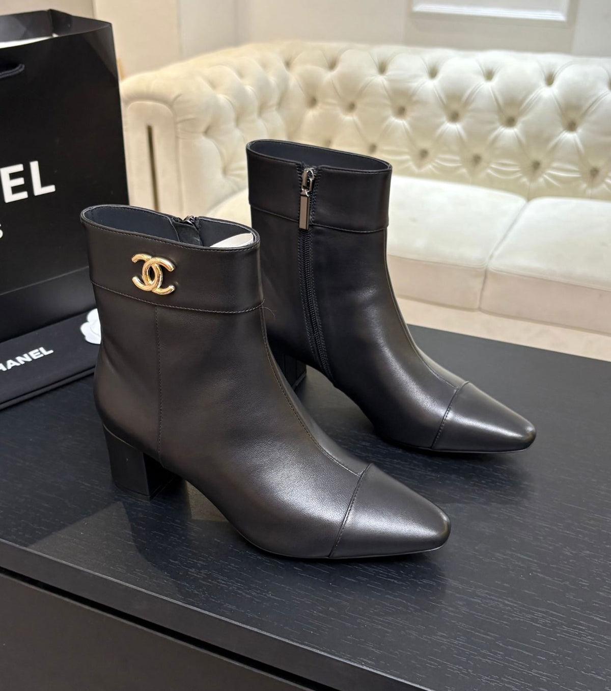 Leather boots