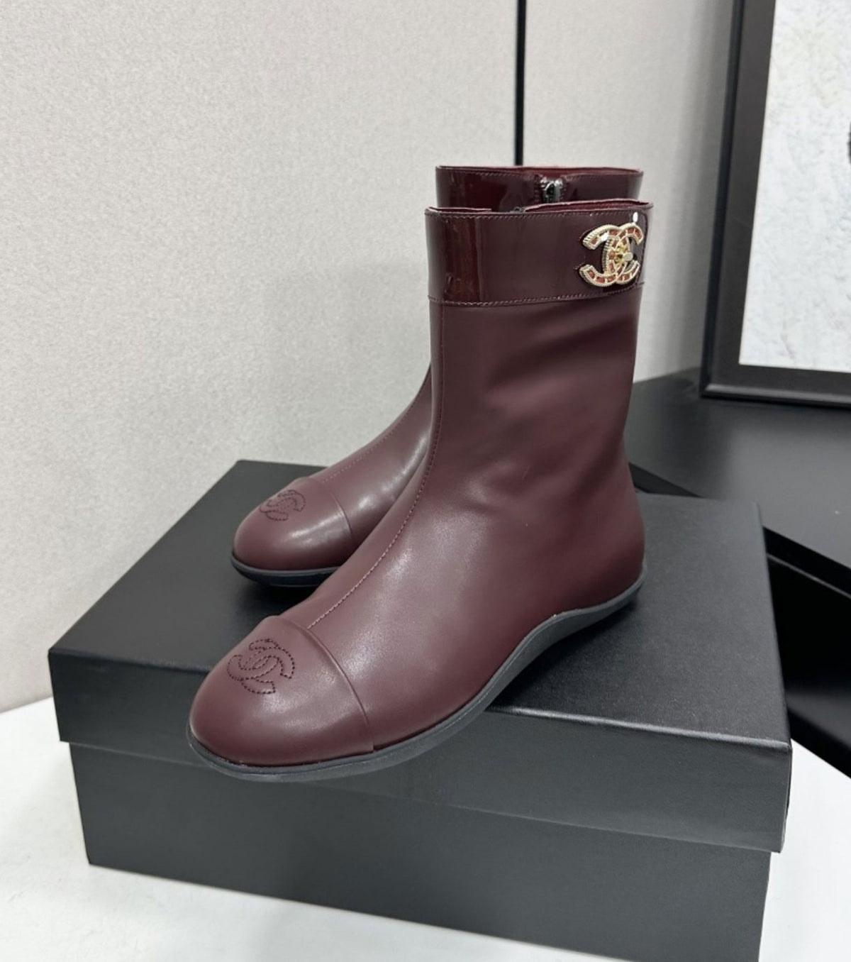 Leather boots
