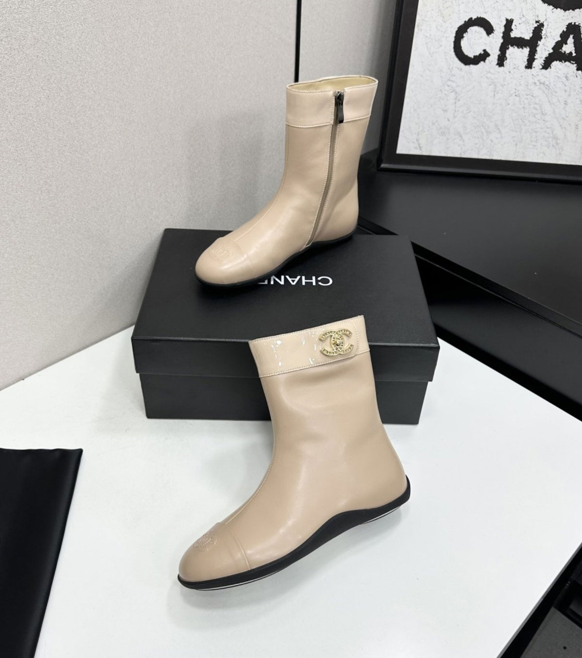 Leather boots