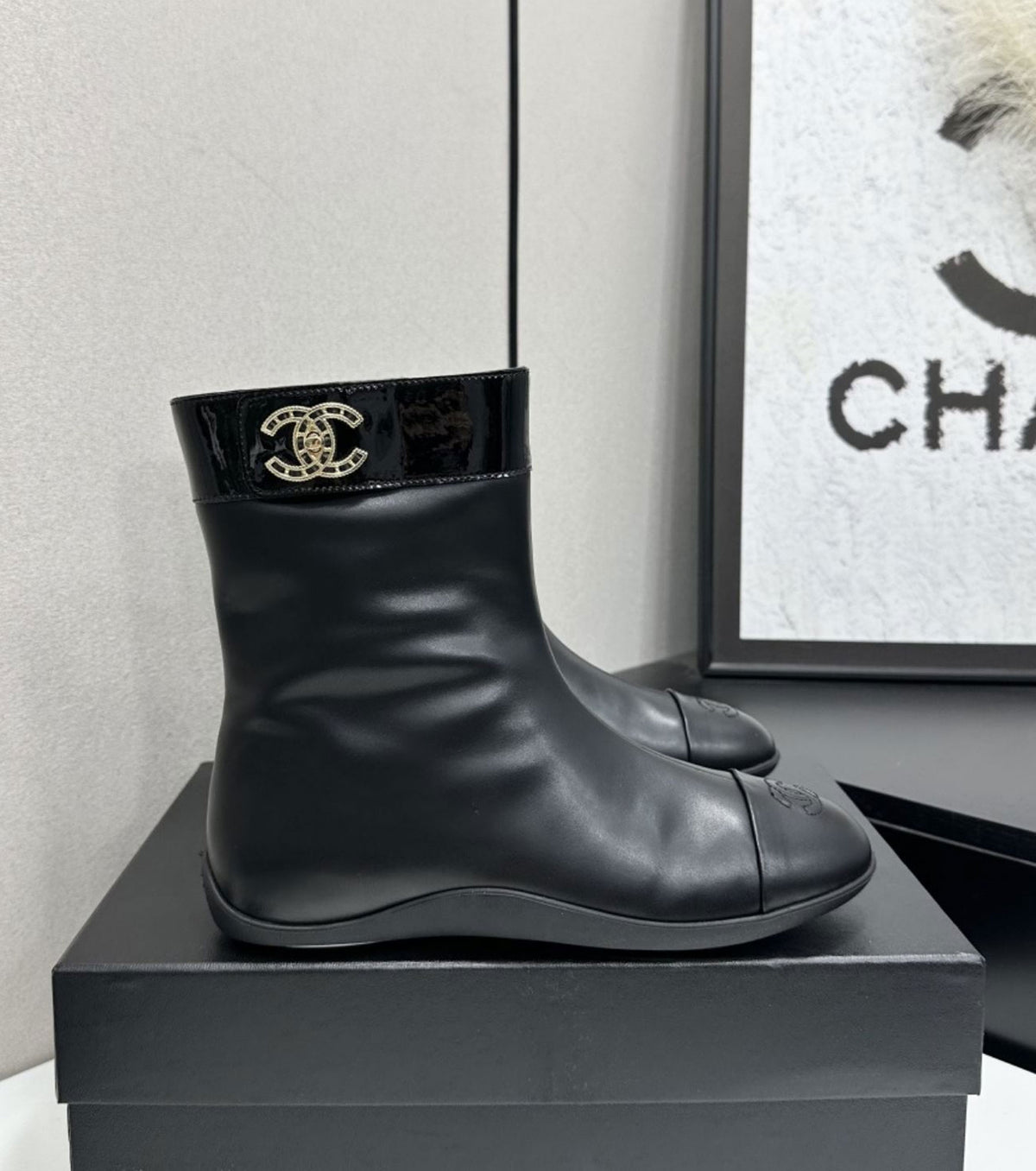 Leather boots