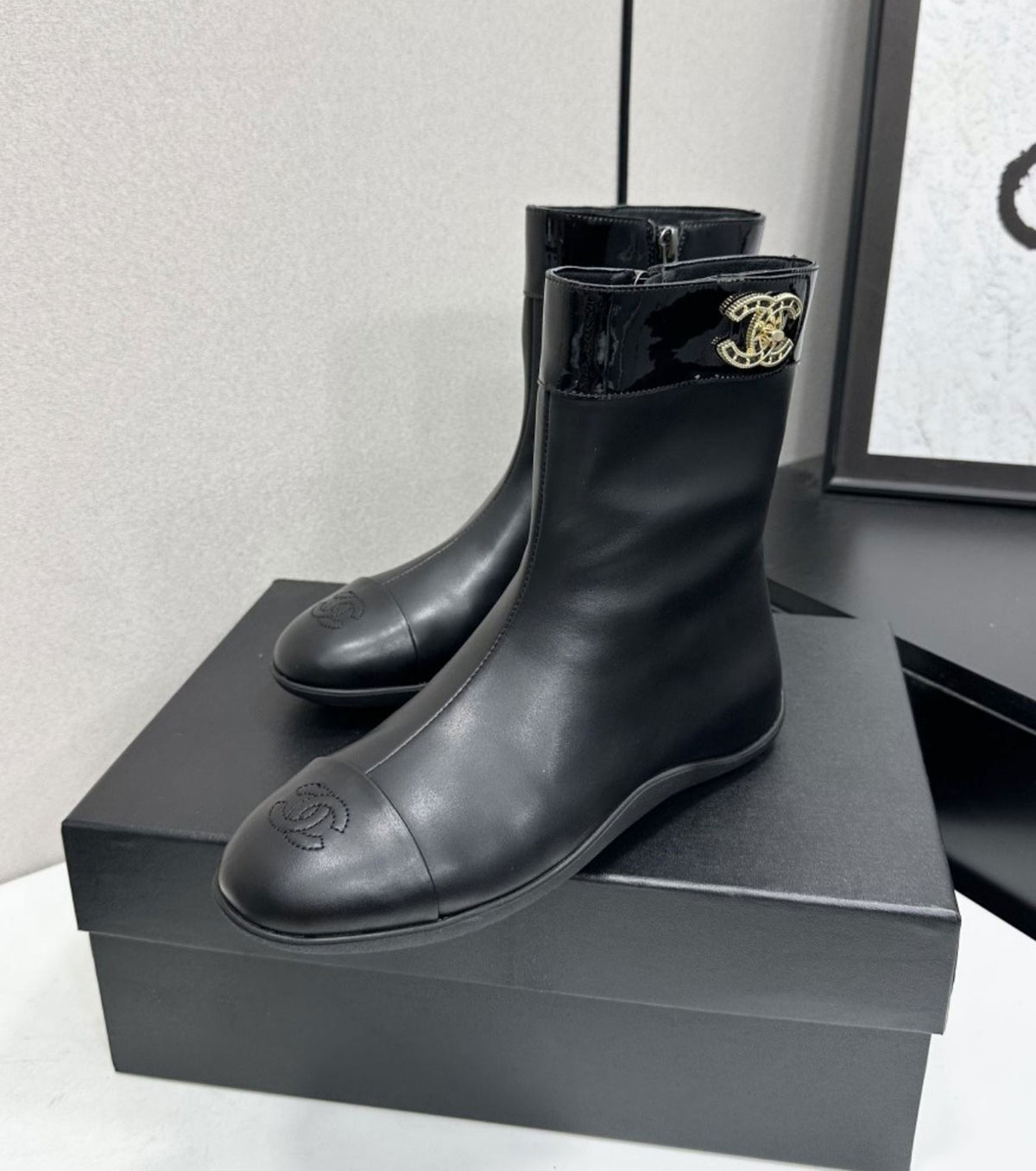 Leather boots