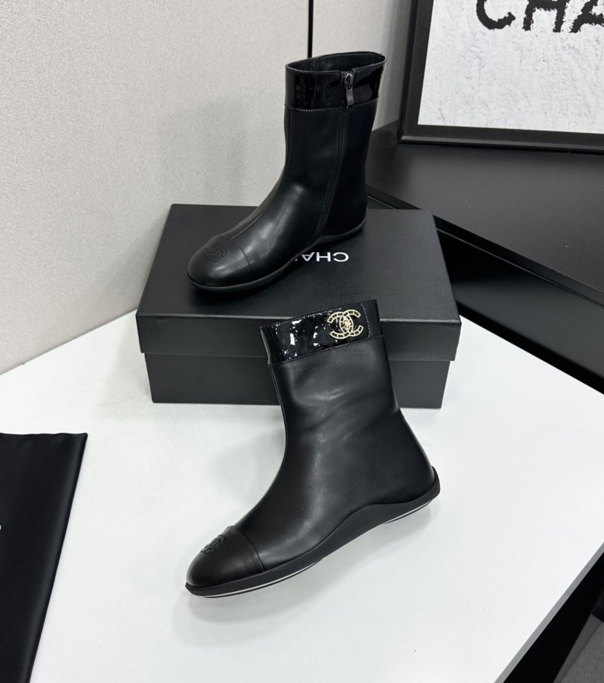 Leather boots
