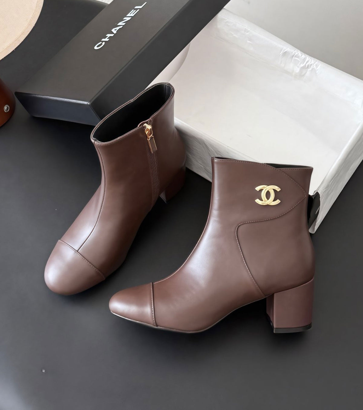 Leather boots