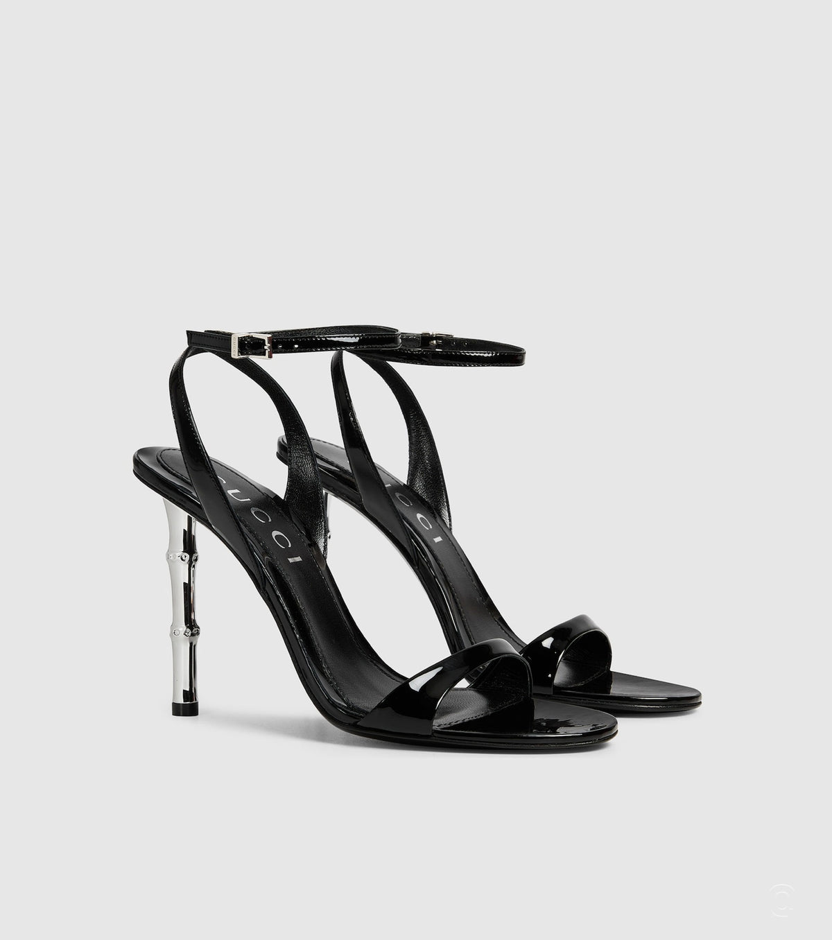 Bamboo-effect heel sandals