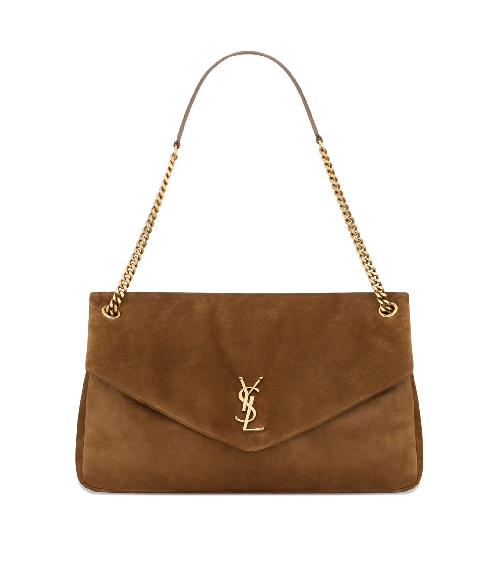 Calypso Large padded suede shoulder bag