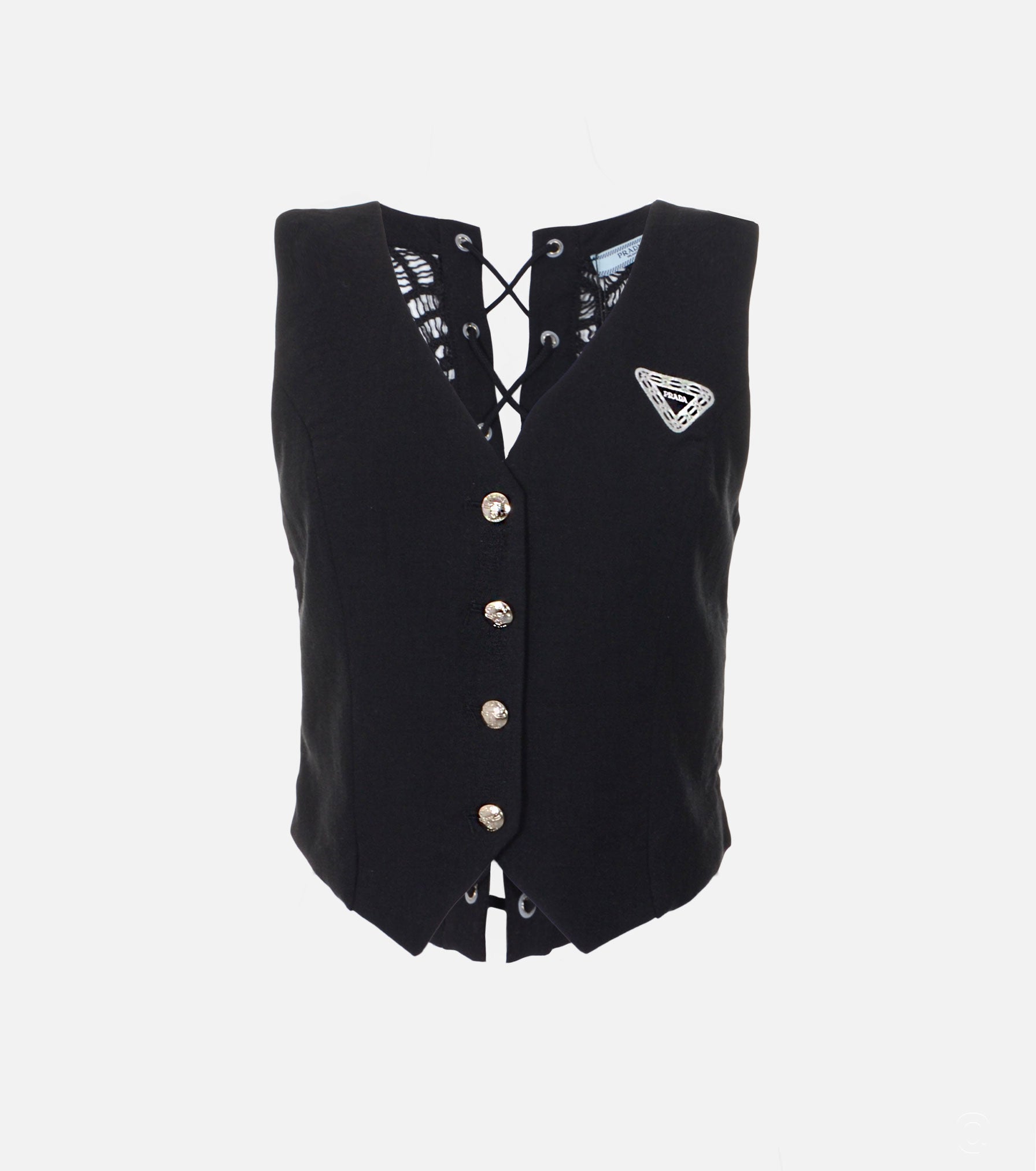 Corset with Lace Back and Ties
