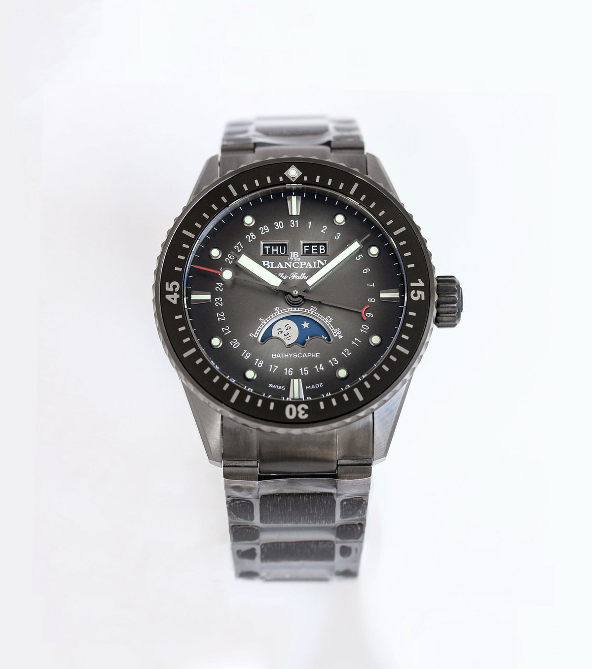 Fifty Fathoms Bathyscaphe Quantieme Complet Phases de Lune