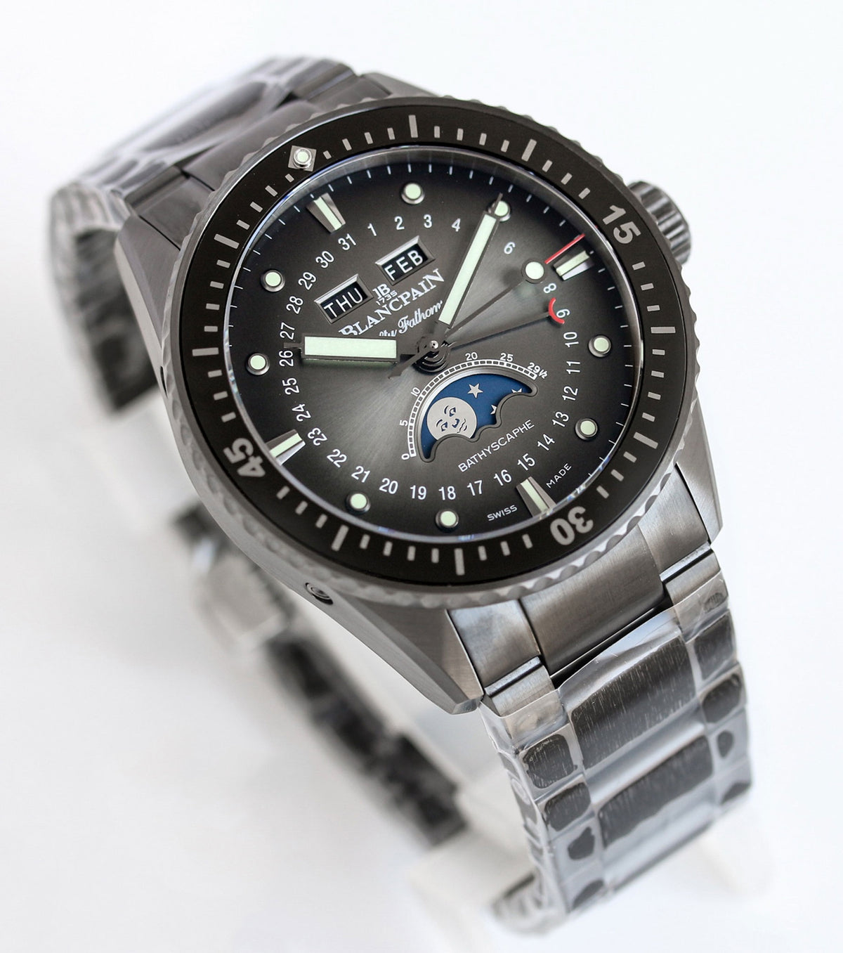 Fifty Fathoms Bathyscaphe Quantieme Complet Phases de Lune