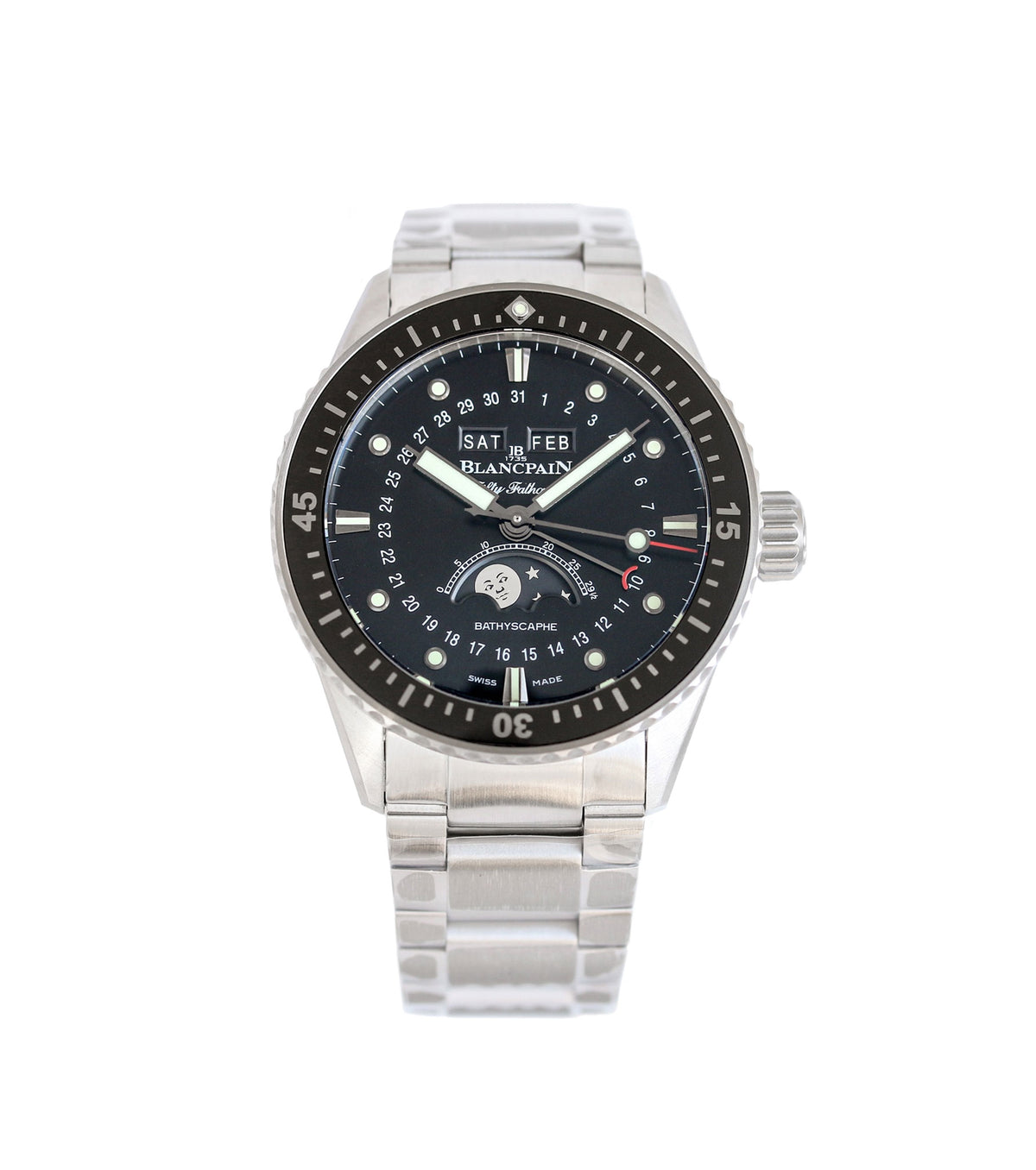 Fifty Fathoms Bathyscaphe Quantieme Complet Phases de Lune