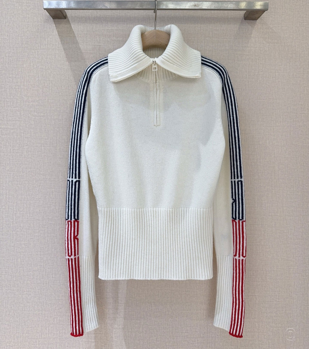 Alps Zipped Mock Neck Sweater